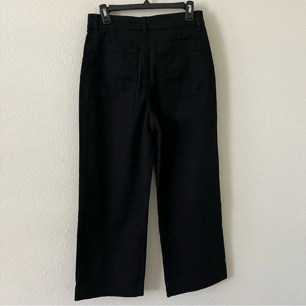 NWT Marine Layer Bridget Wide Leg Crop Pants in Faded Black SZ 10 - Picture 10 of 16